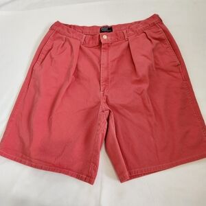Polo Ralph Lauren Vintage Tyler Shorts Regular Fit Cotton Pleated Red Pink  36